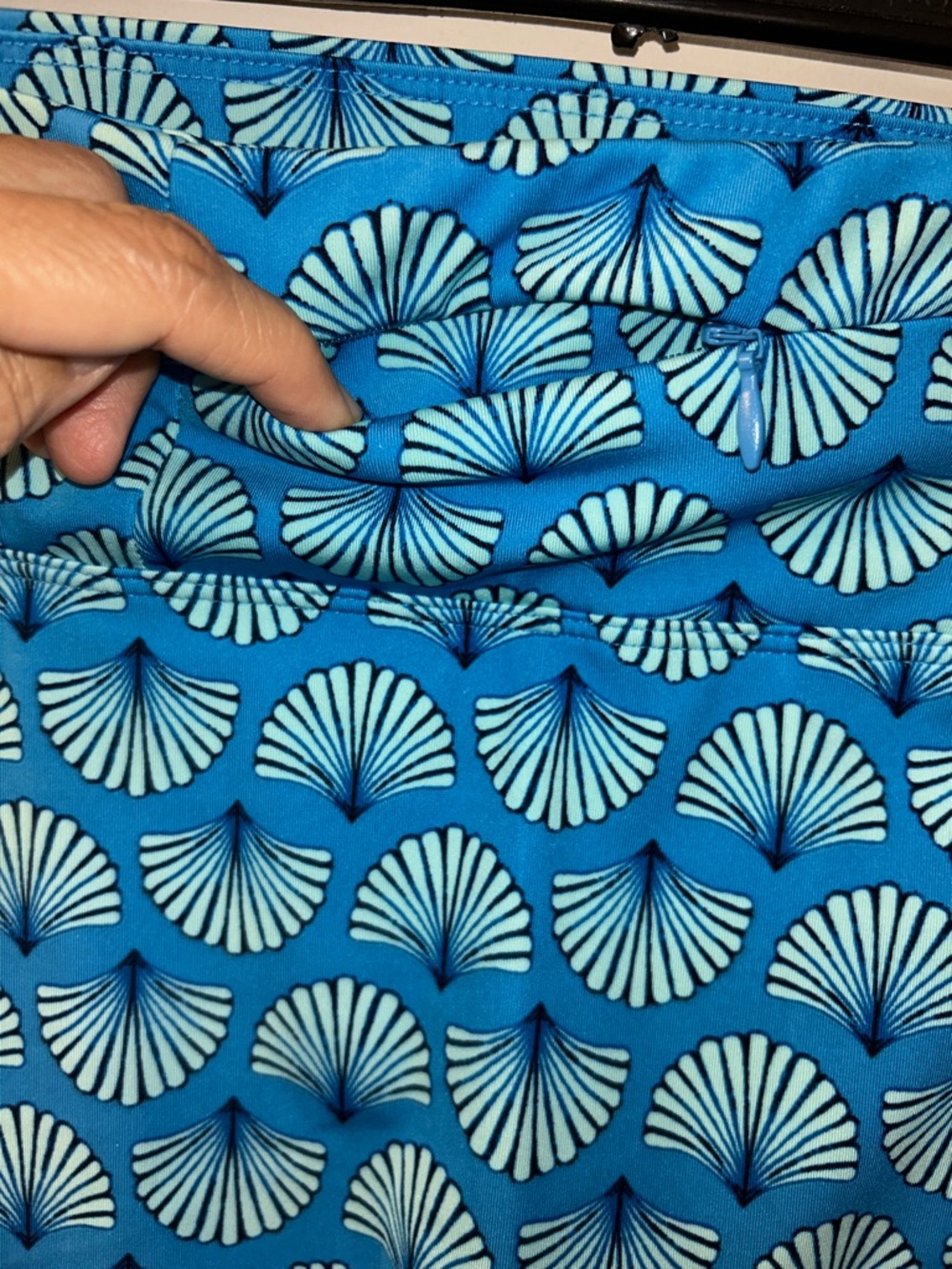 Sigrid Olsen Blue Shell-Print Tennis and Golf Skorts, Sz XS - Picture 7 of 9